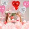 24-Pack 18in Red, Pink & Silver Heart Foil Balloons – Party Decor for Valentine’s Day, Birthday & Wedding